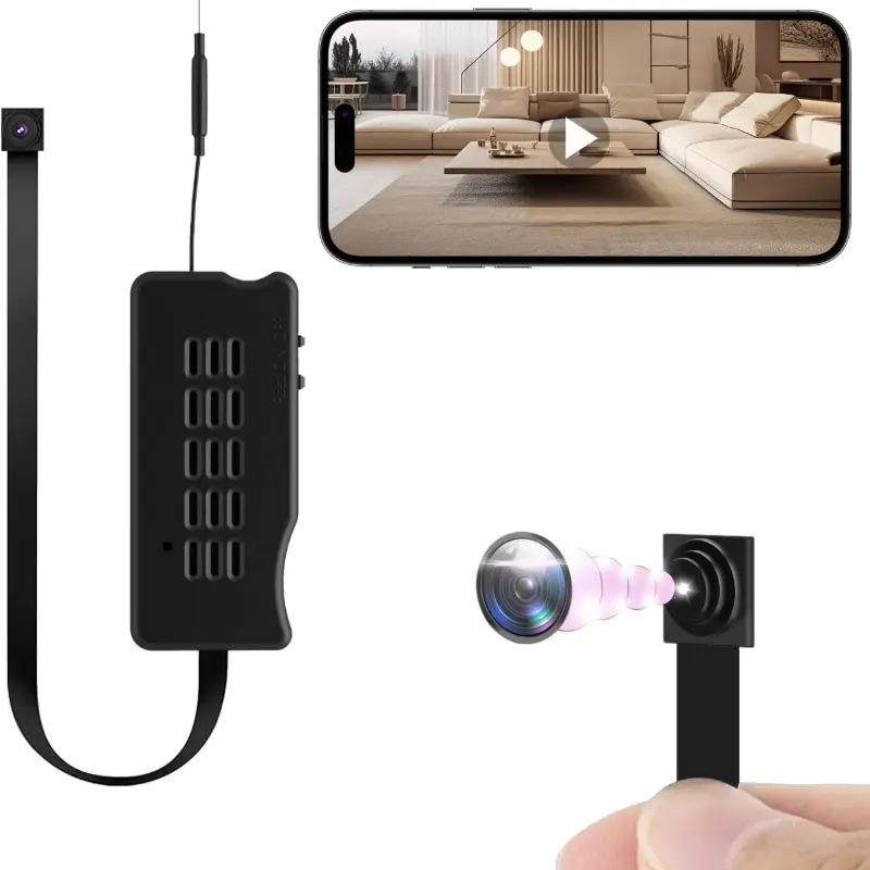 New DIY Camera Mini Camcorder with 1080P Recording and Video Recording Capabilities SD Card Storage for Children Pet Safety Car Cameras and Various Indoor Scenes Wireless Mini Portable Monitor Camera Compact Black
