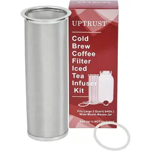 Cold Brew Coffee Maker Filter for 2Quart/64ounce Wide Mouth Mason Jar-Iced Coffee&Tea&Fruit Maker (Jar NOT Included)