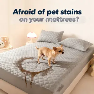 【Pet-Friendly】Waterproof Mattress Protector with Fitted Sheet, TPU Waterproof Layer, Soft & Breathable Bed Cover for Everyday Mattress Protection, Ideal for Bedroom & Home Use