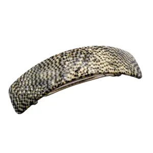 French Amie Curved Large 3 ¾” Handmade Cellulose Volume Hair Barrette for Women