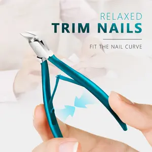 Professional Thick Nails Clipper Ultra Sharp Stainless Steel, Diagonal Cutting Edge Fits Curved Skin, Home & Gift Nail Art Pedicure Tool