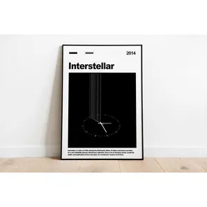Interstellar Movie Poster, Interstellar Poster, Midcentury Art, Minimalist Art, Retro Poster, Vintage Poster, Home Decor (No Frame)