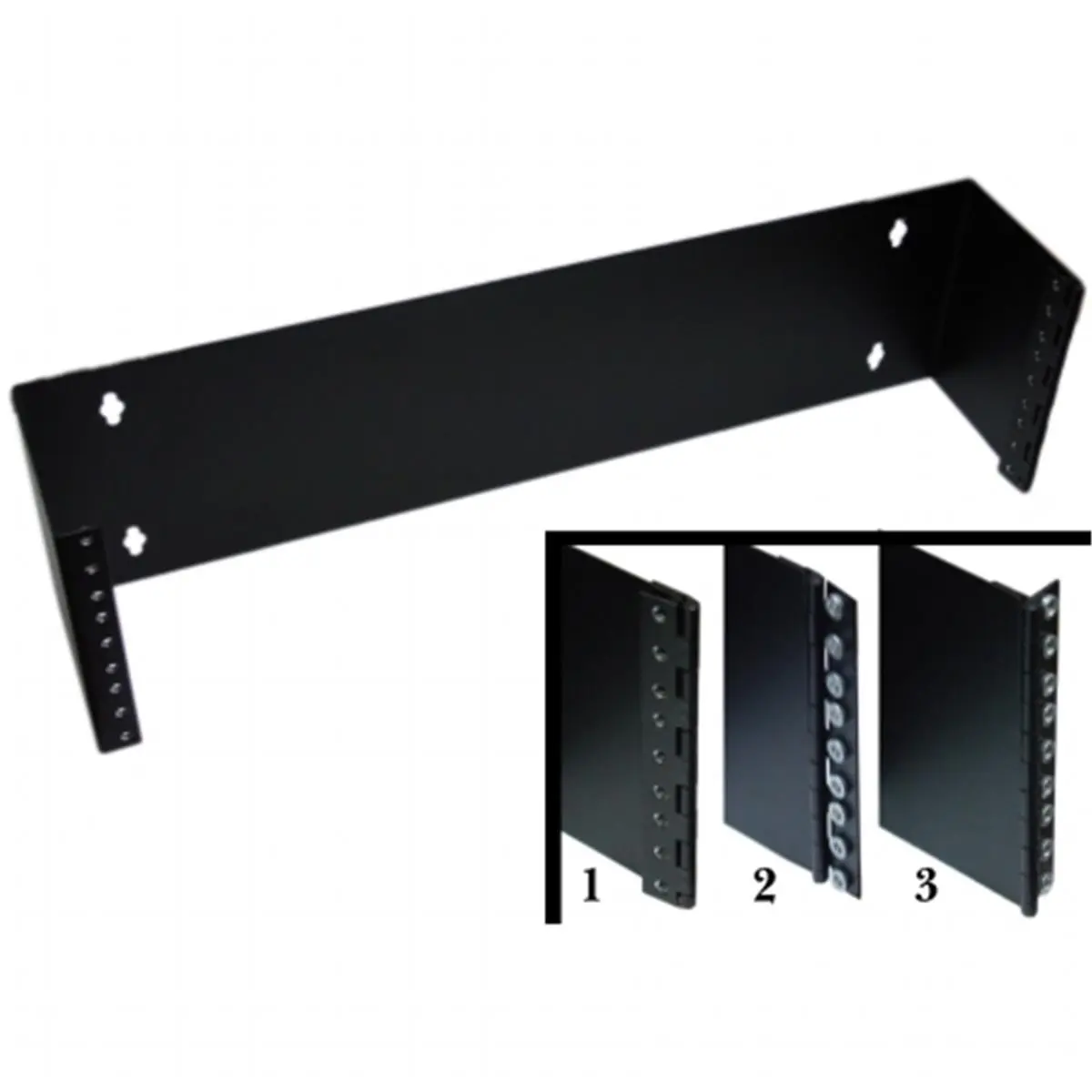 212 MAIN 3U Patch Panel with Hinged Bracket, Rack Mount & Wall Mount Compatible, 5.25(h)x19(w)x4(d) Inches, for Computers & Networking Applications