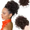 Messy Bun Hair Piece, Curly Synthetic Hairpiece, Synthetic Wavy Hair, Elastic Drawstring & Hair Clip Design Curly Bun Ponytail Extension for Women, Daily Use