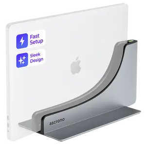 Ascrono Vertical Docking Station for Apple MacBook Pro & Air - Connect Dual Displays w/ Two Thunderbolt 4 USB-C Ports