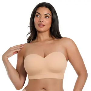 SHAPELLX SummerVibes Bare Essentials AirSlim VersaFit Seamless Strapless Non-slip Wire-free Versatile Bra