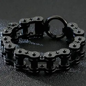 Stainless Steel Cross Prayer Chain Bracelet Wristband Religious God Punk Retro Vintage Jesus