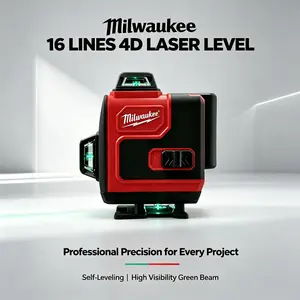 Milwaukee Red Bag 360° High Precision Laser Level – Ideal for Renovation, Carpentry and Construction Jobs