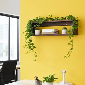 Custom Easy-Mount Cedar Wood Storage Box Float Shelf – Enclosed Design