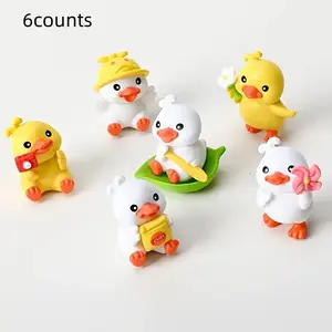 Creative Fun Duck Resin Figurine Set, Resin Animal Sculptures, Cute Collectible Figurines, Car Dashboard & Home Office Decor, Mini Garden DIY Accessories, Decoration, Decoration Figure, Perfect Gift for Birthdays, Christmas