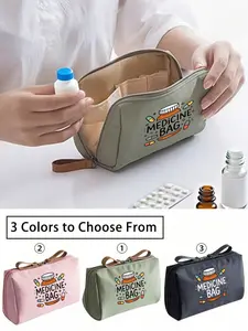 Mini Portable Medicine Bag, Small Pill Box & First Aid Kit, Emergency Kit, Travel Essential, Suitable for Daily Use, Outdoor, Camping, Multiple Colors Available