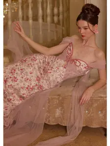 Floral Disc Fairy Corset Dress,LaceMade Official Authentic Casual Womenswear with Back Zipper & Floral Collar for Elegant Detailing