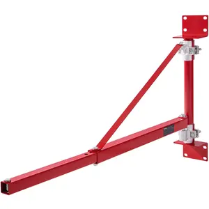 VEVOR Electric Hoist Support Arm,  660 lbs Max Load Capacity, Electric Hoist Holder Swing Arm with Pole, Steel Hoist Frame, 180° Swivel Scaffold Hoist Lifting Arm, Winch Hoist Arm for Workshop, Garage