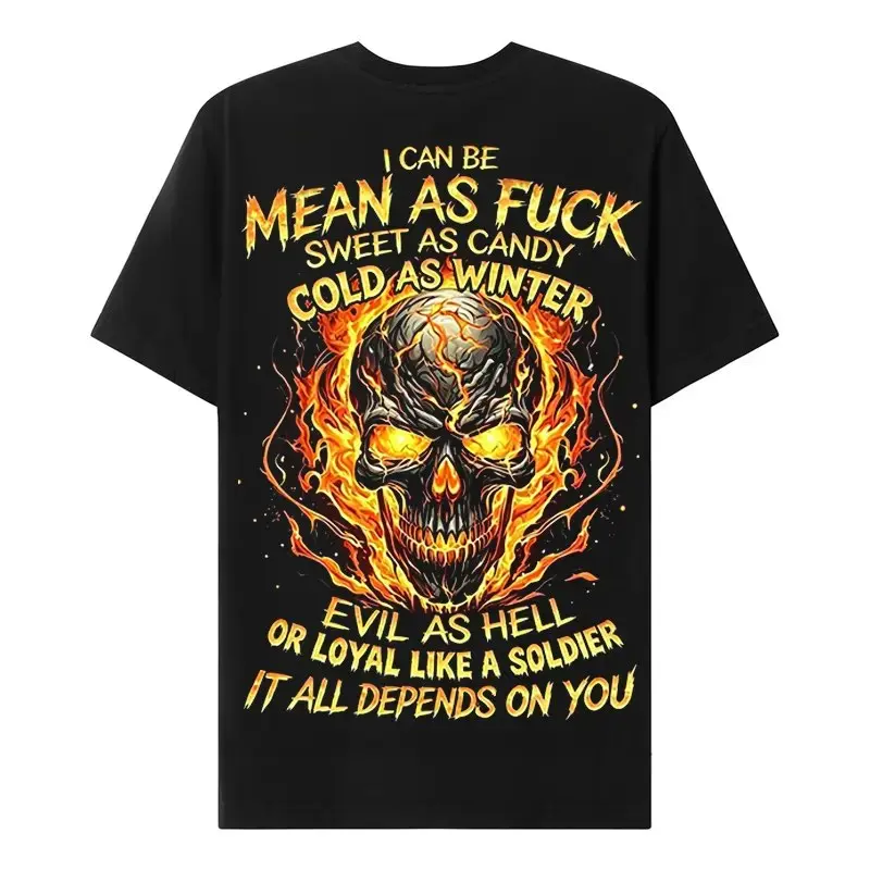 Royal Andree Generation X I Can Be Mean As Fuck Sweet As Candy Cold As Winter Custom Year Skull T-shirt Breathable Tshirt Cotton