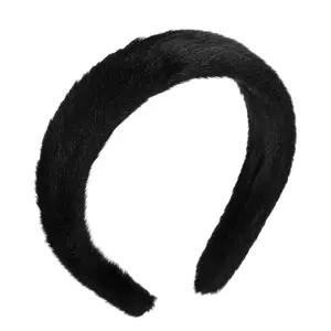 Unique Bargains Fluffy Fuzzy Headband, Solid Color Hair Band Women's, Plush Headband, Soft Fuzzy Hair Hoop Fashion Accessory