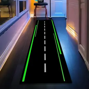 1pc Sporty Simple Durable Motorcycle Mat Long Rug for Garage Living Room Motorcycle Decoration, Indoor Carpet, Easy Storage