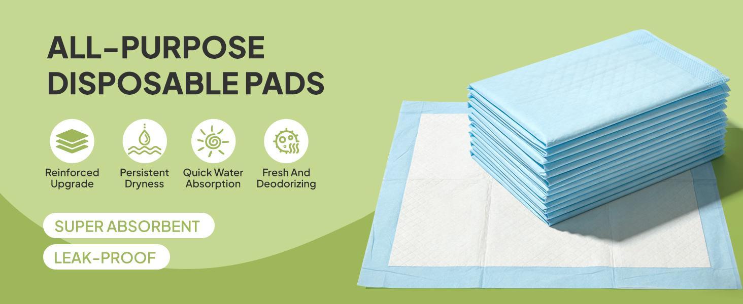 X9 Disposable Underpads 50 Count Leakproof Bed Pads for Incontinence Baby Postpartum & Pets Quick Dry Soft Comfort All Size Options 22x22 28x34 30x36 - Daily