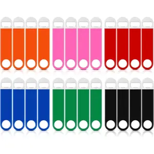 24 Pack Stainless Steel Flat Bottle Opener Bulk Heavy Duty Bartender Beer Openers Rubber Coated Beer Bottle Opener 7 Inch Beer Can Opener for Men Women Bar Kitchen Restaurant Party Supplies, 6 Colors