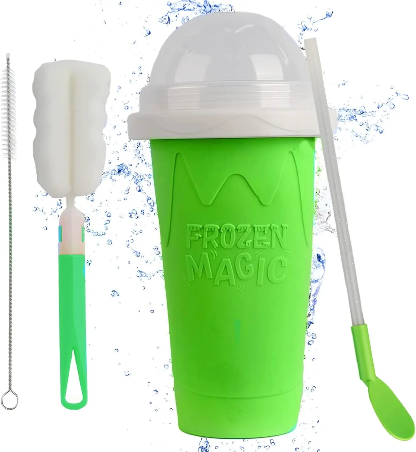 Slushy Maker Cup TIKTOK Quick Frozen Magic Cup, Double Layers Slushies' Cup, DIY Homemade Squeeze Icy Cup, Kitchen Utensils