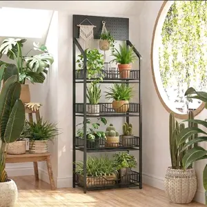 4-Tier Metal Retail Display Rack, Snack Stand With 16 Hooks/4 Casters/4 Mats For Retail/Commercial Use – Easy Assembly