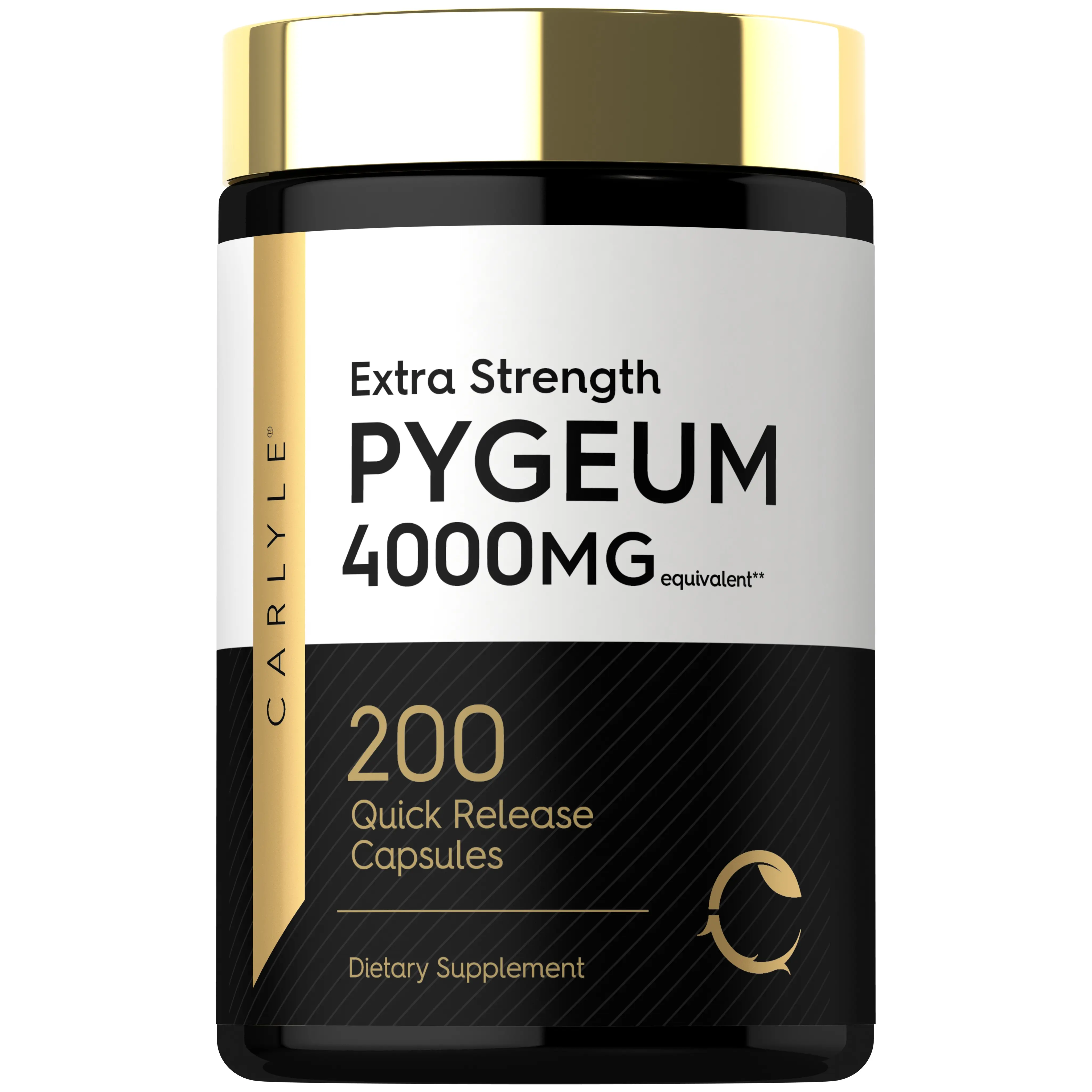 Carlyle Pygeum Africanum Bark | 200 Capsules | High Potency Extract | Non-GMO, Gluten Free Supplement