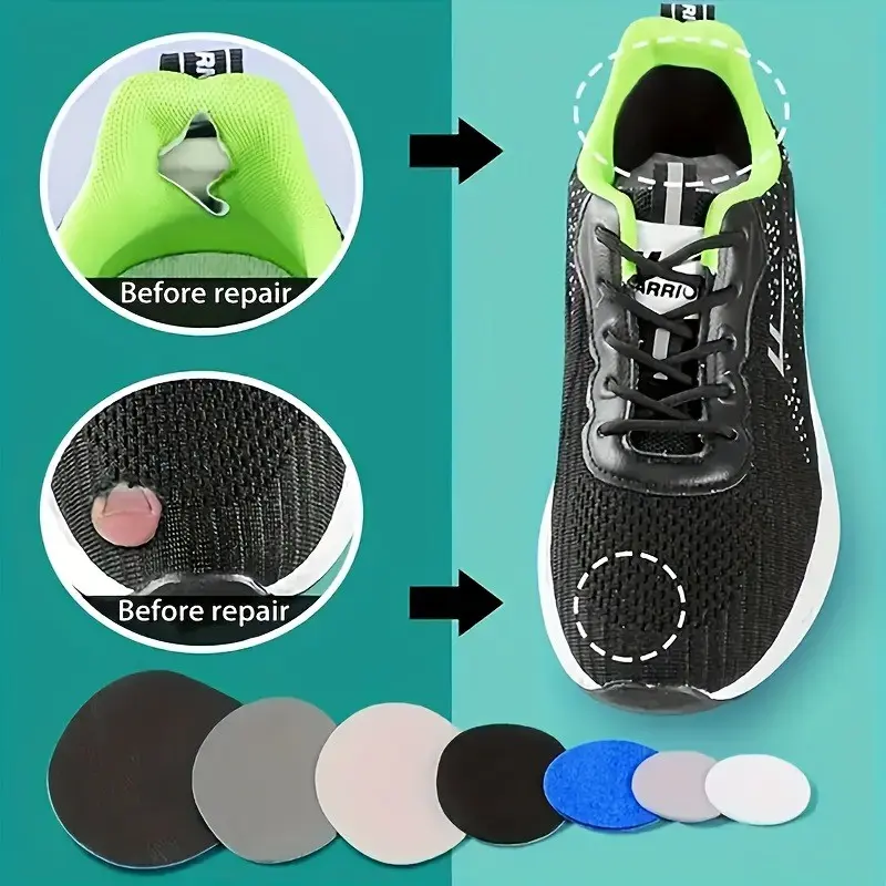 6pcs Self-Adhesive Shoe Patches, Sturdy and Durable, Scratch Resistant, Wear-Resistant, Repair Side Damage, Holes in Shoe Lining, Heel Patch, Shoe Protector