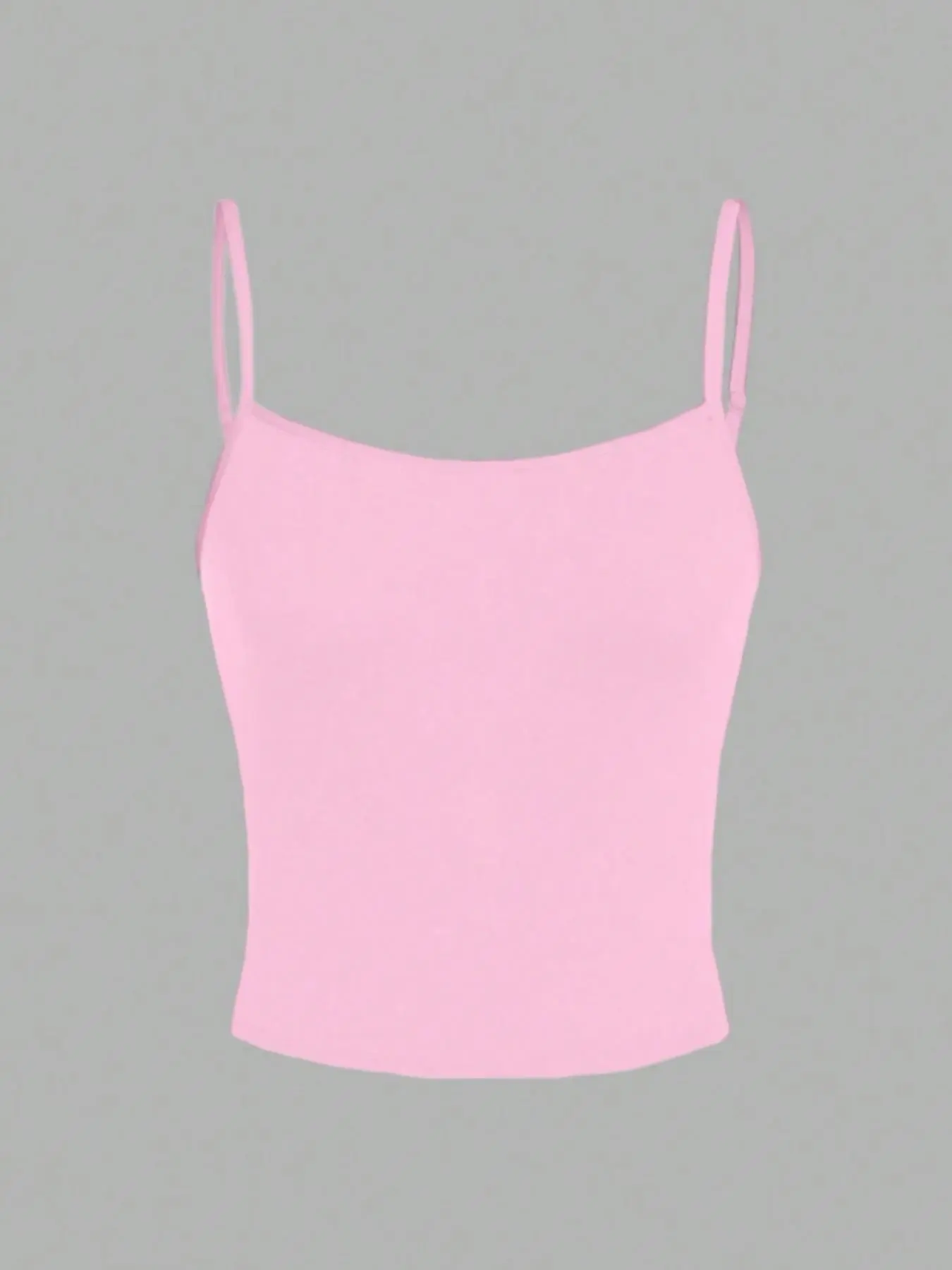 Women's Adjustable Strap Spaghetti Strap Sleeveless Top, Cami Tank Top, Casual Plain Color Slim Fit Crop Top, Comfortable Basic Summer Wear for Women