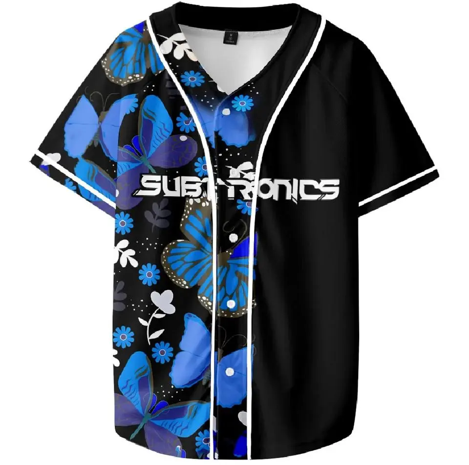 Subtronics Baseball Jersey Women Men Short Sleeve T-shirt Casual Streetwear