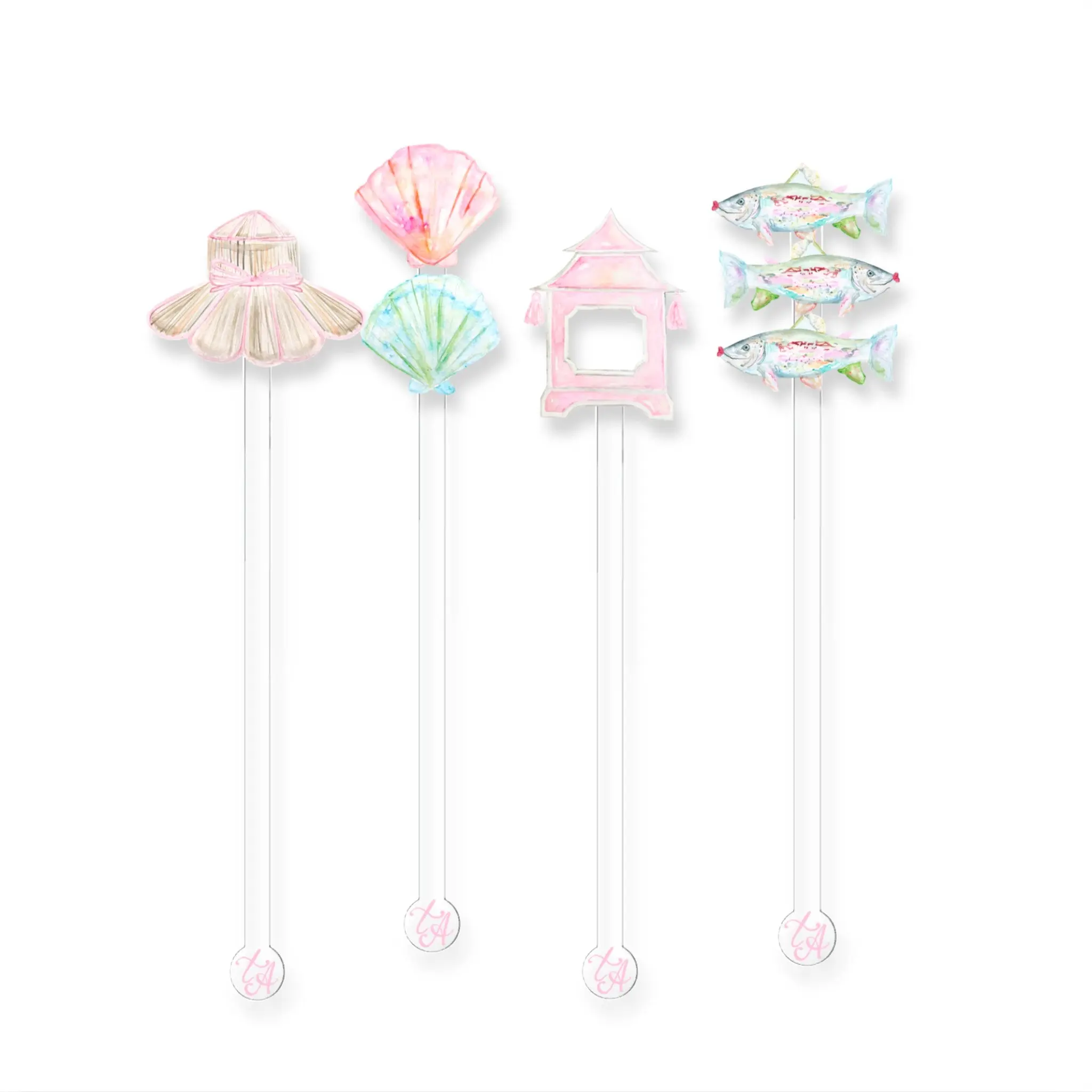 Acrylic Summer Stir Sticks