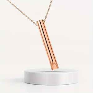 Casual Calm Harmony  Necklace，Breathing Necklace For Anxiety,Stainless Steel Mindful Breathing Necklace - Suitable for daily dressing