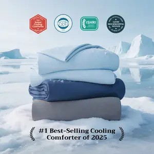 SOFUSOFO SofuBreeze Cooling Blanket, Q-Max ≥0.38 Cooling Comforter for Hot Sleepers, Silk Blend Filling Night Sweats Relief, Breathable Lightweight Bedding outdoorfun