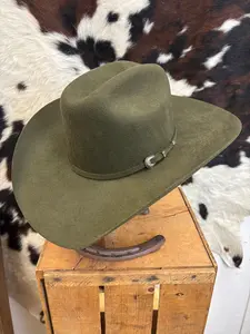 Serratelli Mesa Olive Cattleman Crease Pure Wool Cowboy Hat