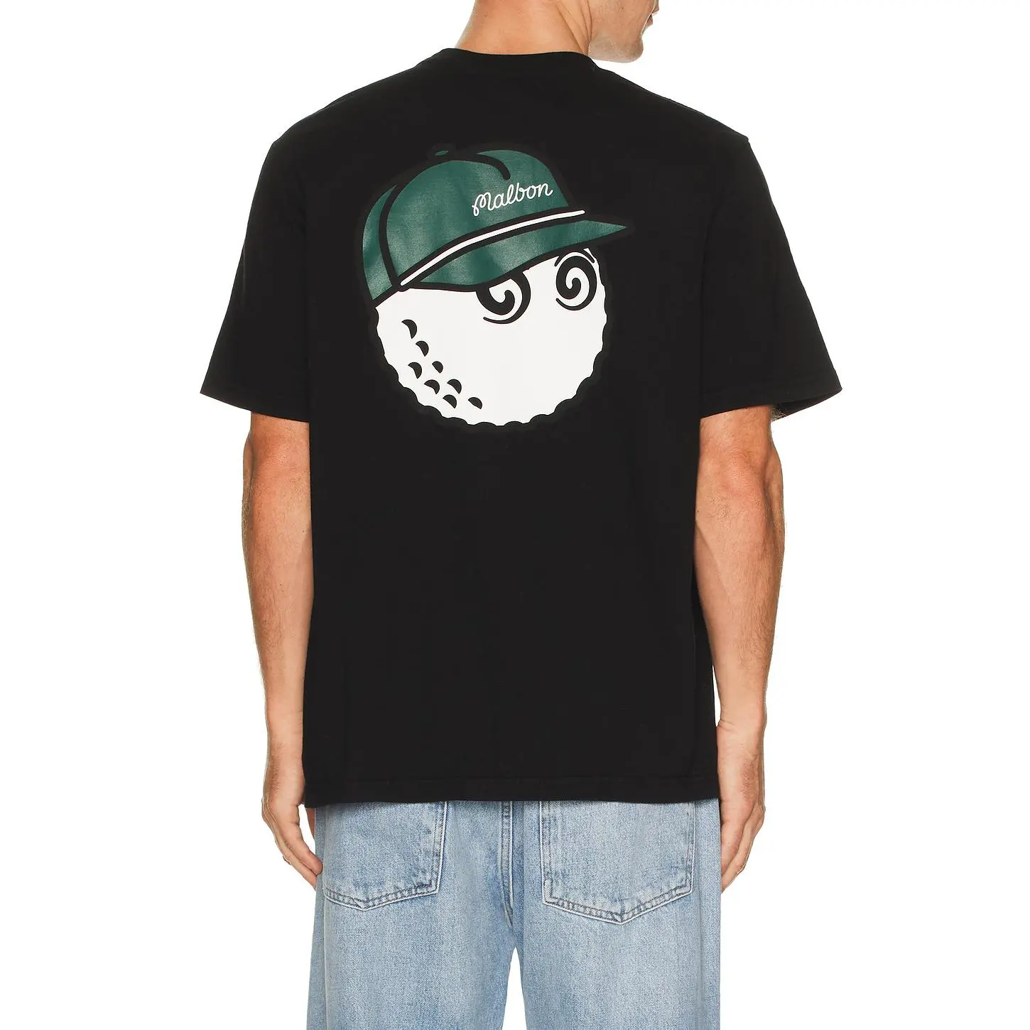Malbon Golf Bermuda Baldwin Tee in Black
