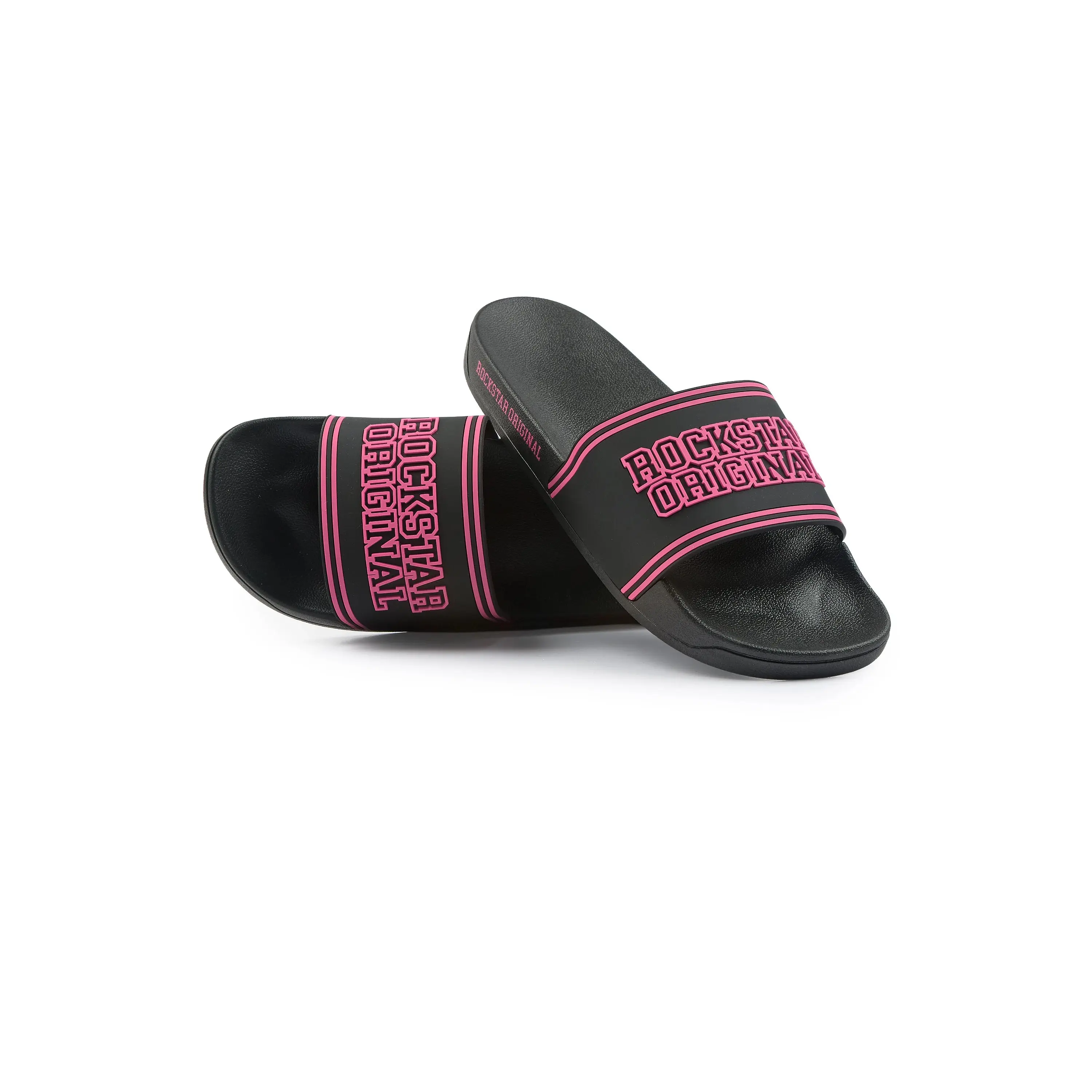 Vanissa Black/Pink Slides