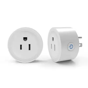 WiFi smart socket, power outlet with timer function and app control, multi-functional mini smart socket suitable for home and office, Alexa compatible.