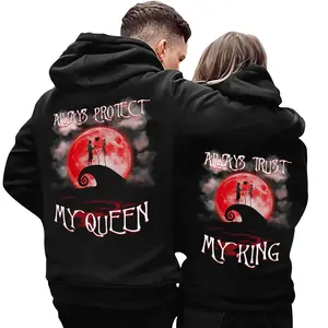 Jack And Sally Funny Couple Hoodie, King Queen Shirt, Valentine_s Day Gift, Gift For Couple