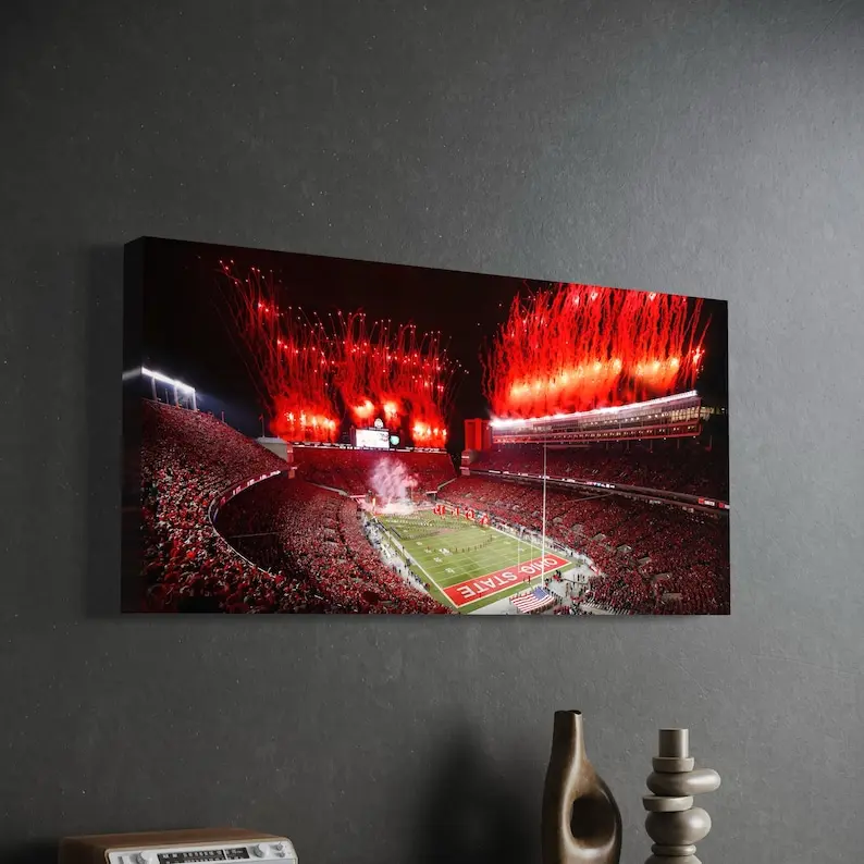 Ohio State Buckeyes "Buckeye Blaze" Ohio Stadium | College |  After Darkness Art Tarell
