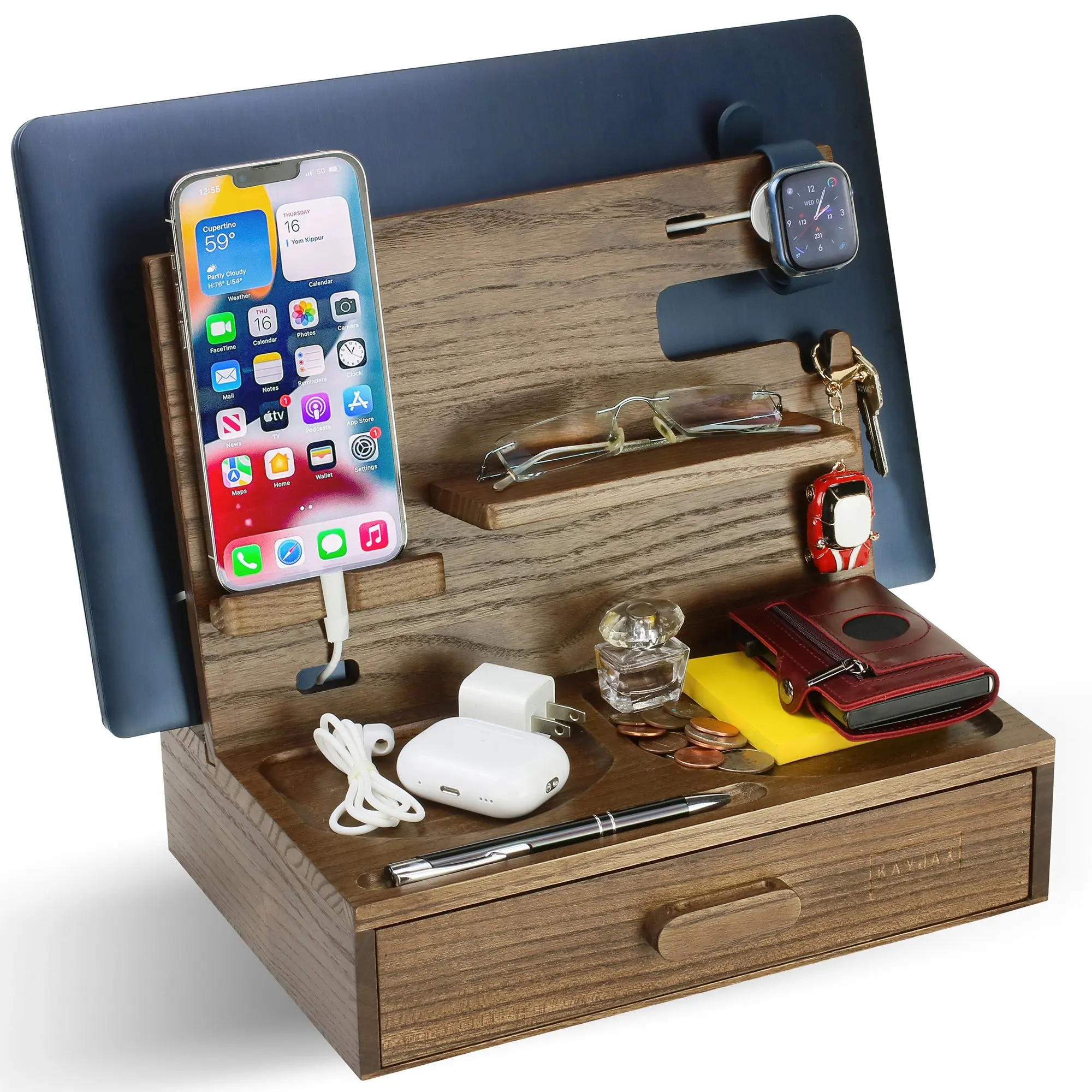 Kayjax Wood Phone Docking Station (Walnut)