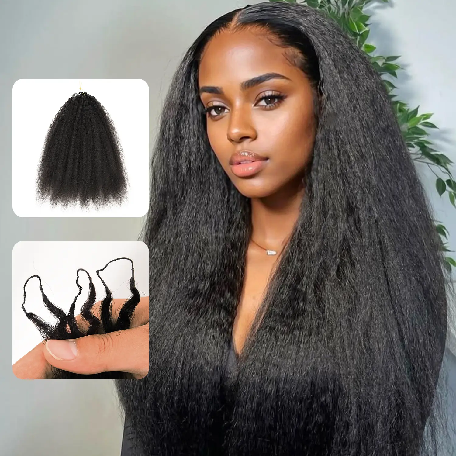 Daixi Kinky Straight & Burmese Curly Crochet Human Hair, Pre-Separated Human Hair, Lightweight Feather Texture for Boho Braids & Miracle Knots, 50g/Pack, 3–5 Packs for Full Head #SummerWins #TikTokShopBackToSchool