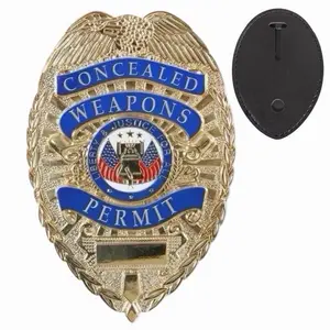 Rothco Unisex CDW Cosplay Leather Badge Holder & Plus Shield Combo Set For Cosplay  - Bundle One Shield & One Badge Holder For Costume Accessories  For Novelty CCW Classic