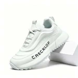 Men's Lace-Up Casual Breathable Height-Increasing Thick Sole Sports Shoes, Suitable for Outdoor Fitness, Walking, and Training.