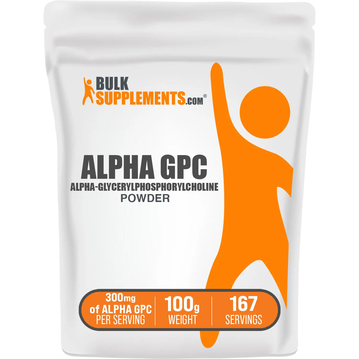 BulkSupplements - Alpha GPC Alpha Glycerylphosphorylcholine Powder - Cognitive Support - 100g - 300mg of Alpha GPC per Serving