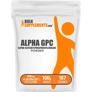 BulkSupplements - Alpha GPC Alpha Glycerylphosphorylcholine Powder - Cognitive Support - 100g-1kg - 300mg of Alpha GPC per Serving