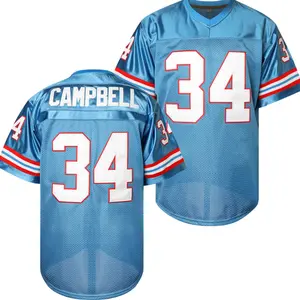 Jackson jersey #34 football Jersey,  Breathable, Embroidered Sports Shirt for Training & Competition, V-Neck jersey SpringStatements