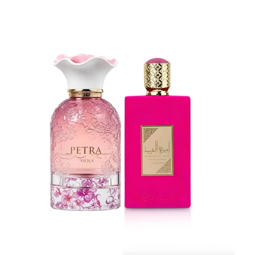 Lattafa Petra Viola + Ameerat Al Arab Sugar Crown