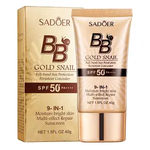 40g Snail Sunscreen SPF 50+ BB Cream, Moisturizing Primer, Hydrating Sunscreen, Sunscreen Foundation, Face Makeup Primer