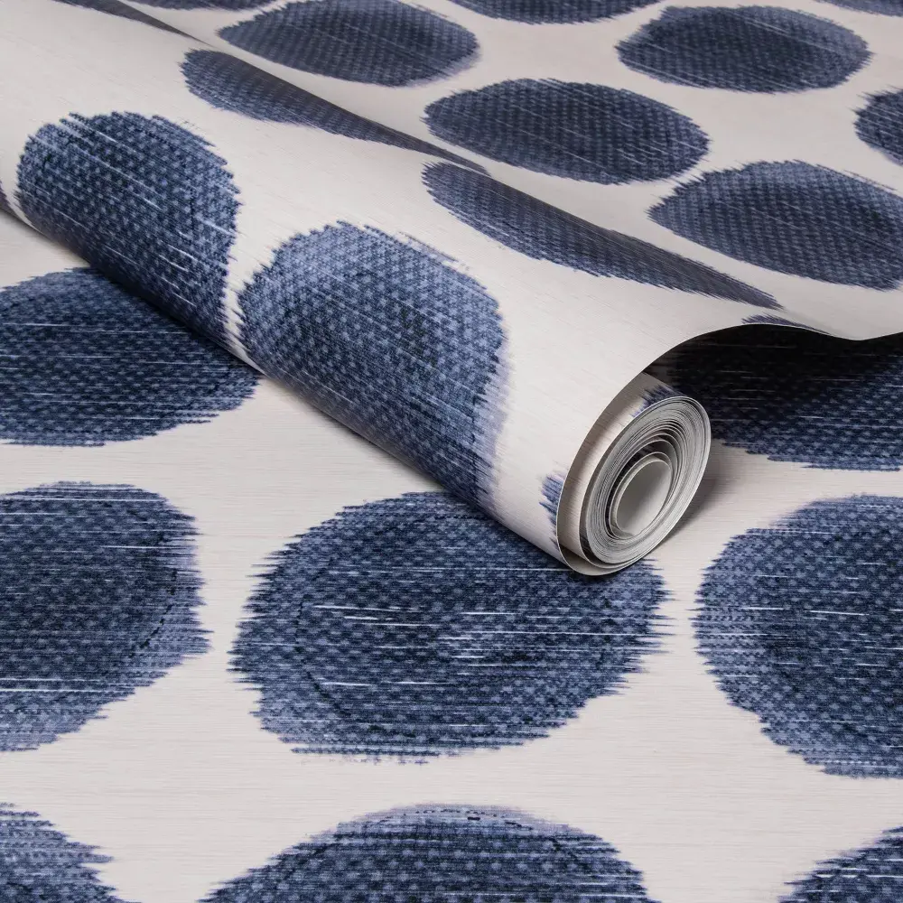 Textile Dot Peel & Stick Wallpaper Blue - Opalhouse: Removable Repositionable Stain-Resistant Washable Vinyl