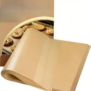 100PC,Heavy Duty Parchment Paper Sheets for Baking, No-Stick & No-Leak Unbleached Baking Paper, Pre-cut Half Parchment Paper Sheets for Oven, Air Fryer, Microwave