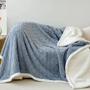 Raybee Double Sided Faux Fur Blanket -Soft Fluffy Shaggy Fuzzy Blanket for Couch Sofa Bed-Birthday, Housewarming,410GSM- 60" x 80"