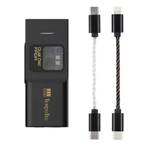 TempoTec Sonata BHD Pro USB C DAC,Headphone Amplifier 4.4mm& 3.5mm,PCM384kHz,DSD256,MQA8X,TIDAL for iPhone&Android&MacOS&WIN(Sonata BHD Pro - Black+lightening cable)